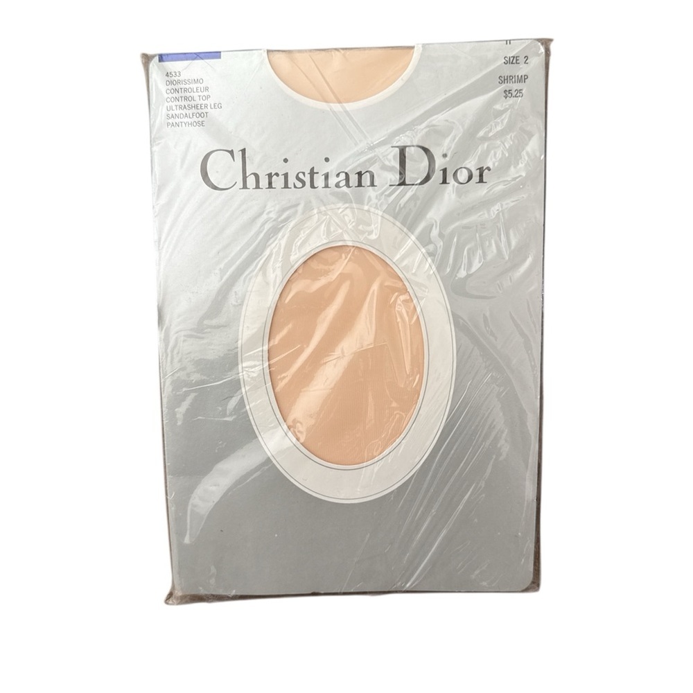 Christian Dior Diorissimo Control Top Sheer Vintage Pantyhose Shrimp Size 2 New